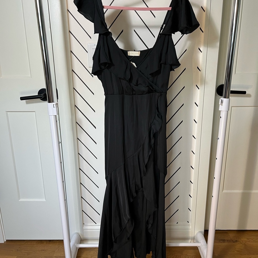 Altar'd State Black Maxi Sundress with Scoop Neck